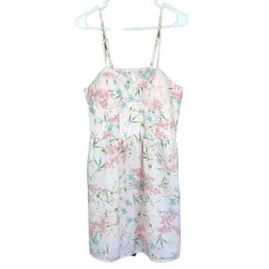 Xhilaration | Dress Floral Print White Pink Large